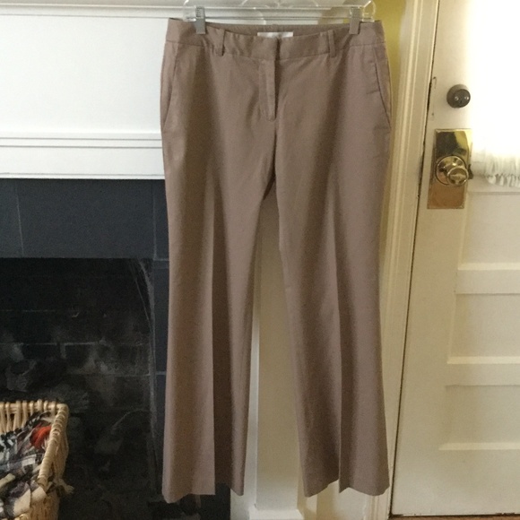 NWT LOFT Khaki Tan Dress Pants Trousers Stretch Cotton Blend - Sz 6 - Picture 1 of 11